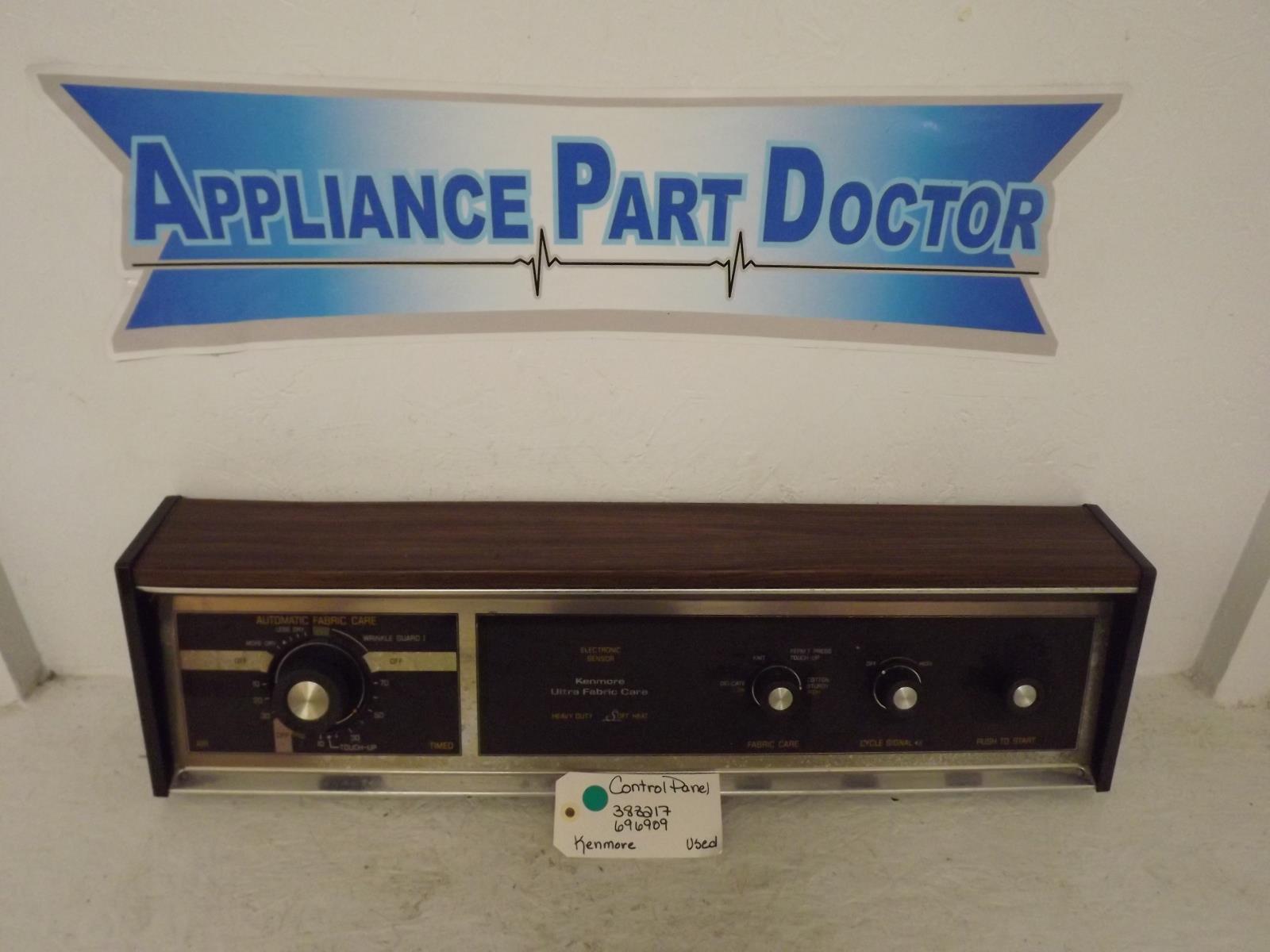 Kenmore Dryer 388217 696909 Control Panel Assy Used Kenmore Dryer 388217 696909 Control Panel Assy Used